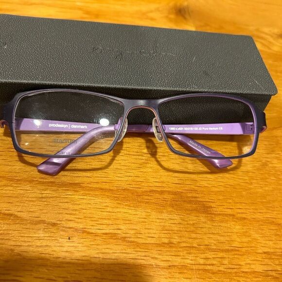 PRODESIGN DENMARK violet 1380 c.3531 EYEGLASSES FRAMES 55-16-130 B b32 - Picture 2 of 10